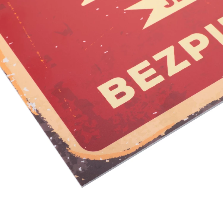 Retro Informationsschild Abm. 315x420mm - Ordnung am Arbeitsplatz - BHP195