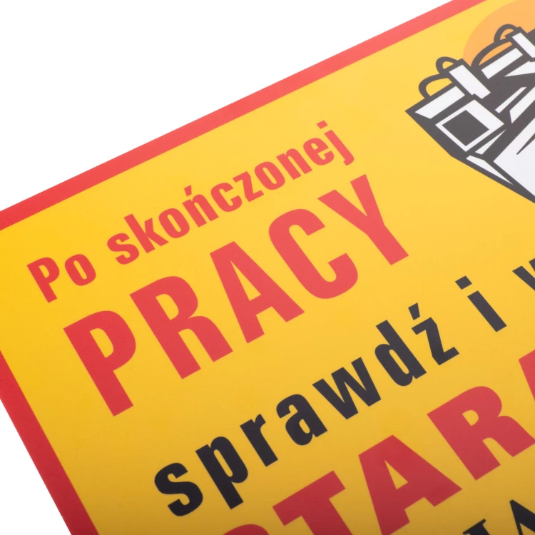 Retro Informationsschild Größe 210x298mm - Überprüfen Sie die Sauberkeit der Maschine - BHP198