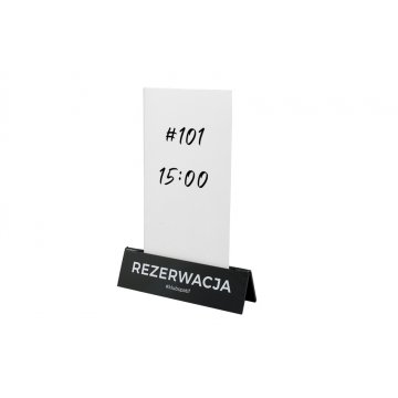 Reservierung - Notizhalter - Abm. 140x35mm - schwarzes Acryl - REZ010