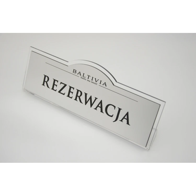 Reservierung - Tischständer 180x67mm SILBER - REZ002