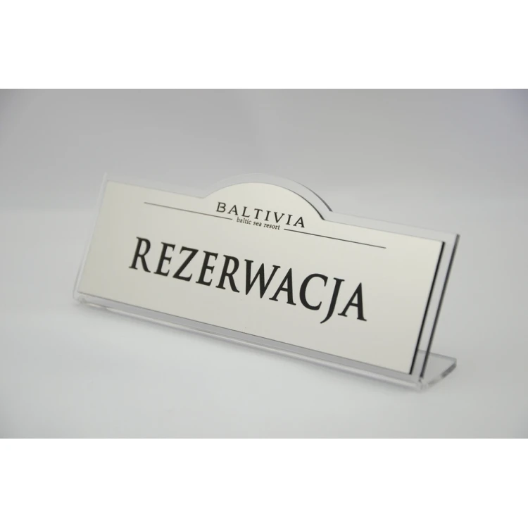 Reservierung - Tischständer 180x67mm SILBER - REZ002