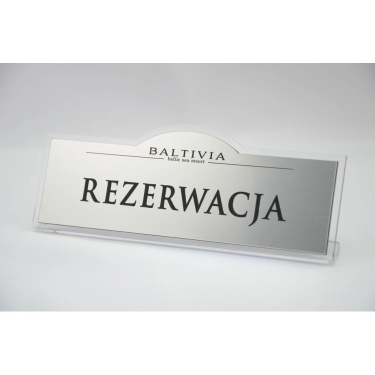 Reservierung - Tischständer 180x67mm SILBER - REZ002