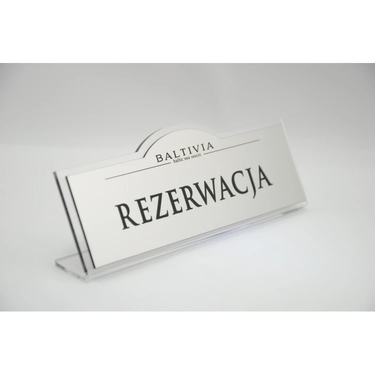 Reservierung - Tischständer 180x67mm SILBER - REZ002