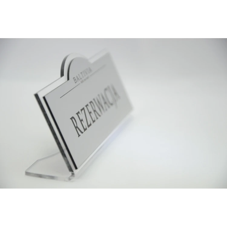 Reservierung - Tischständer 180x67mm SILBER - REZ002