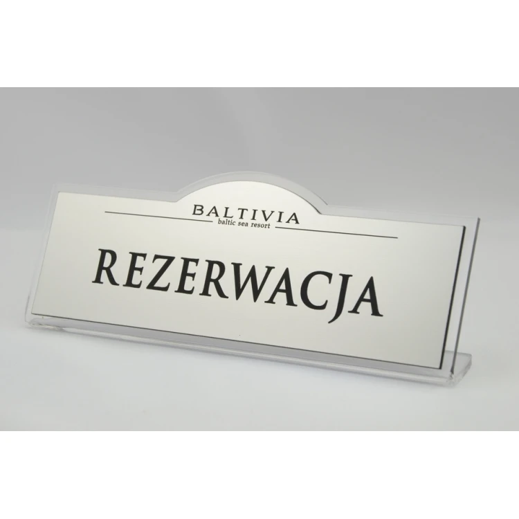 Reservierung - Tischständer 180x67mm SILBER - REZ002
