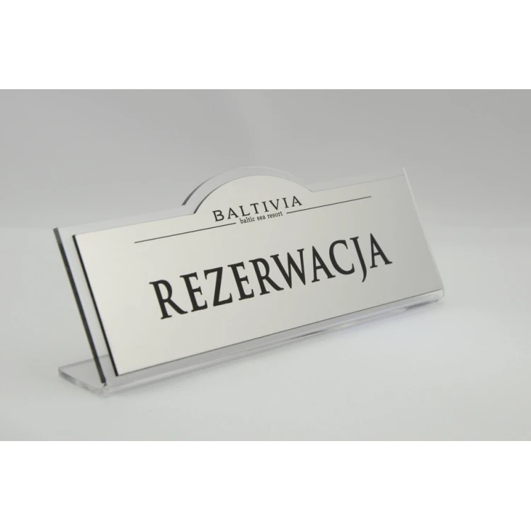 Reservierung - Tischständer 180x67mm SILBER - REZ002