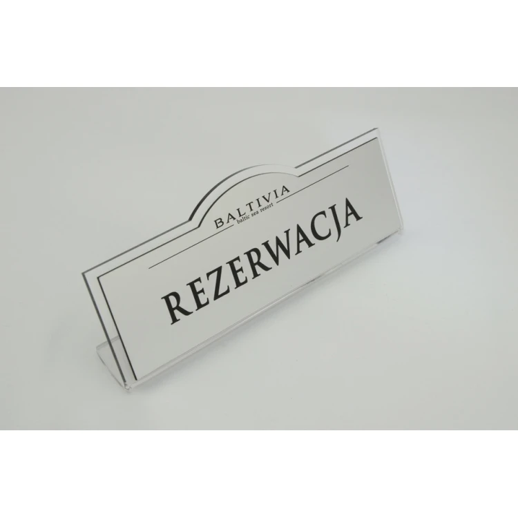 Reservierung - Tischständer 180x67mm SILBER - REZ002