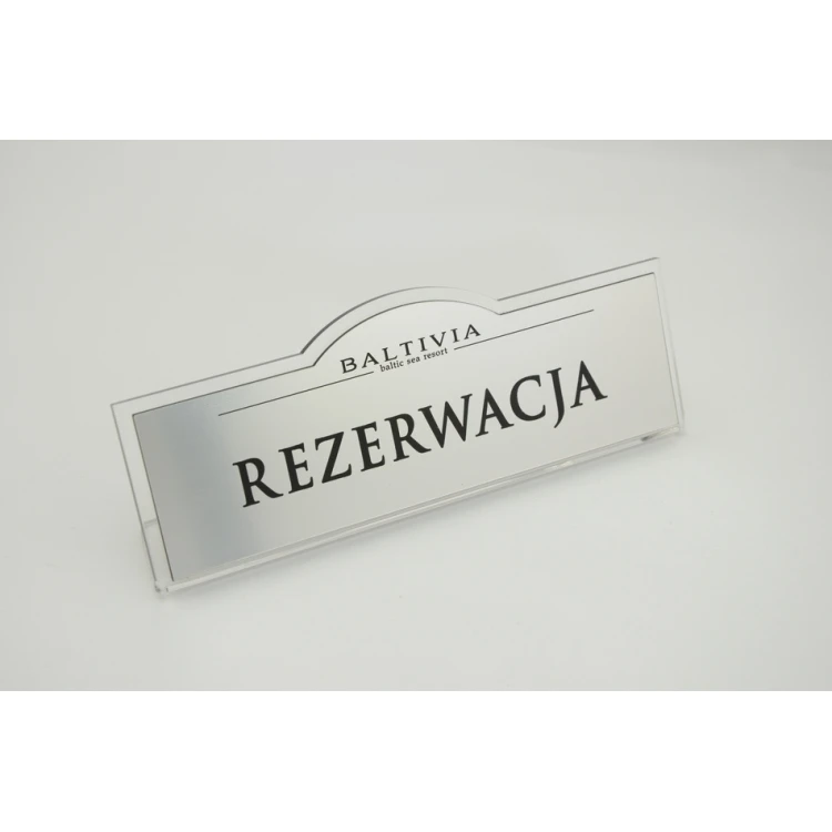 Reservierung - Tischständer 180x67mm SILBER - REZ002