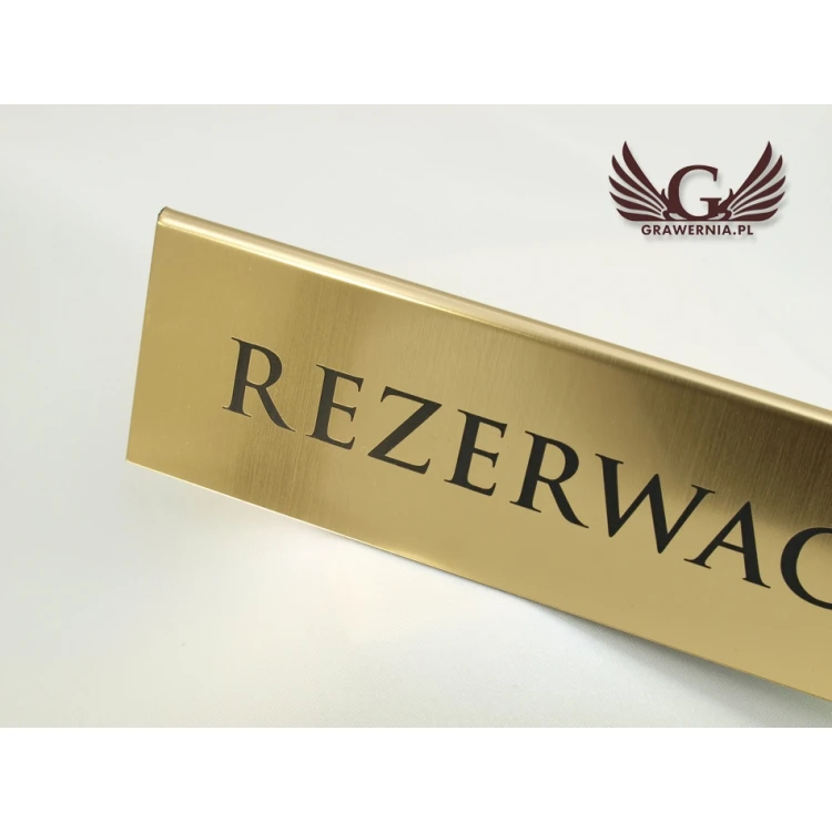 Reservierung - Tischständer 195x55mm GOLD - REZ003