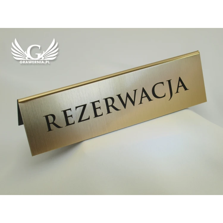 Reservierung - Tischständer 195x55mm GOLD - REZ003