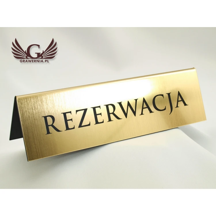 Reservierung - Tischständer 195x55mm GOLD - REZ003