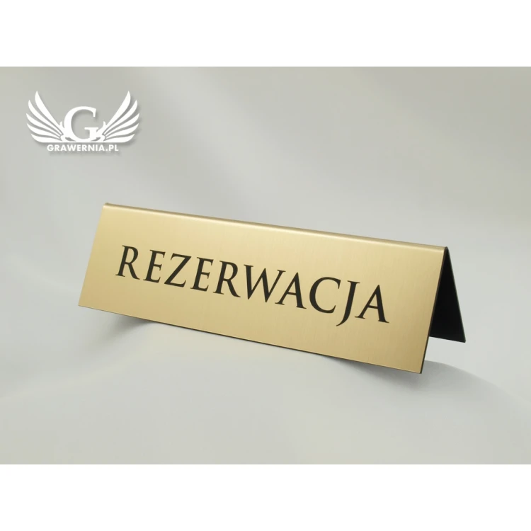 Reservierung - Tischständer 195x55mm GOLD - REZ003