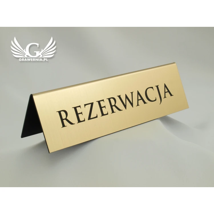 Reservierung - Tischständer 195x55mm GOLD - REZ003