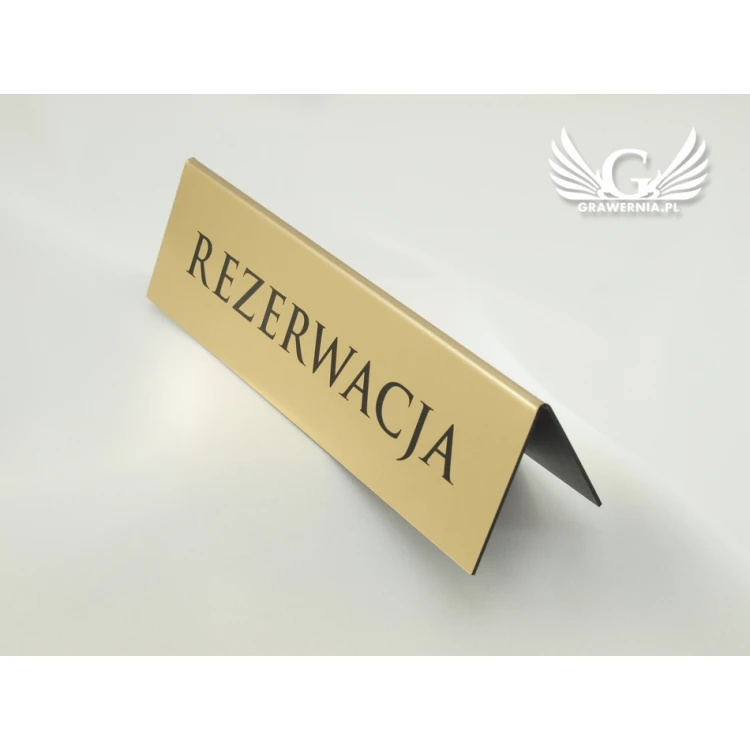 Reservierung - Tischständer 195x55mm GOLD - REZ003