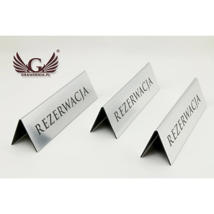 Reservierung - Tischständer 195x55mm SILBER - REZ004