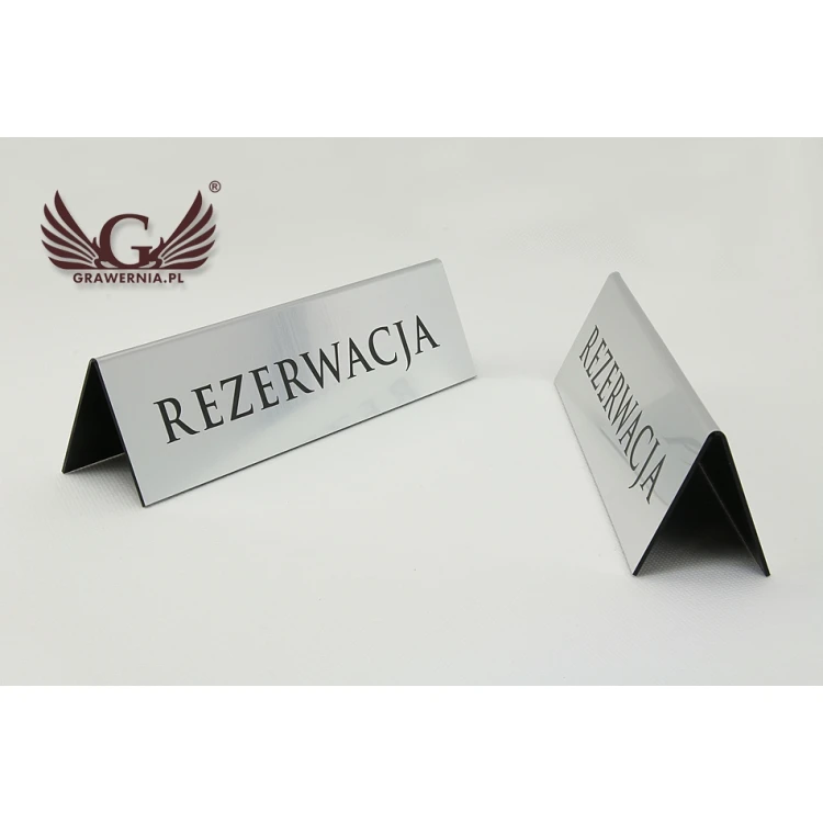 Reservierung - Tischständer 195x55mm SILBER - REZ004