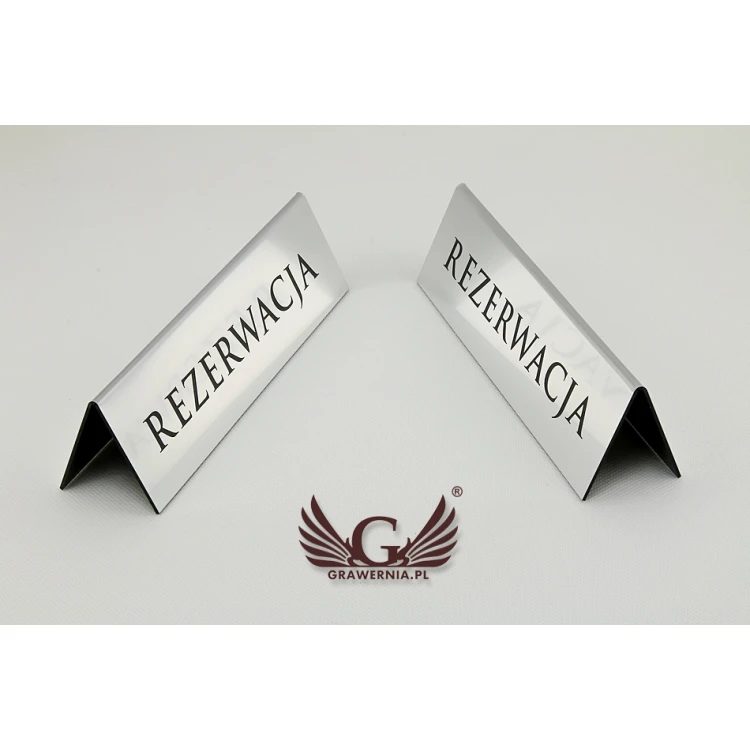 Reservierung - Tischständer 195x55mm SILBER - REZ004