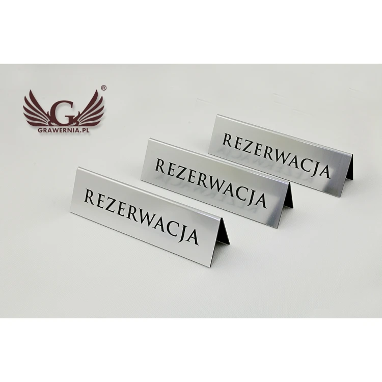 Reservierung - Tischständer 195x55mm SILBER - REZ004