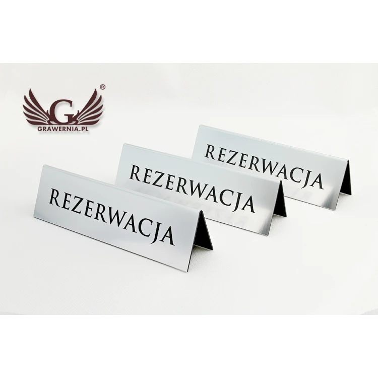 Reservierung - Tischständer 195x55mm SILBER - REZ004