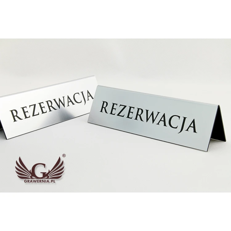 Reservierung - Tischständer 195x55mm SILBER - REZ004