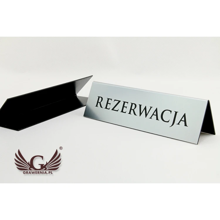 Reservierung - Tischständer 195x55mm SILBER - REZ004