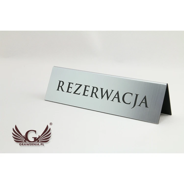 Reservierung - Tischständer 195x55mm SILBER - REZ004