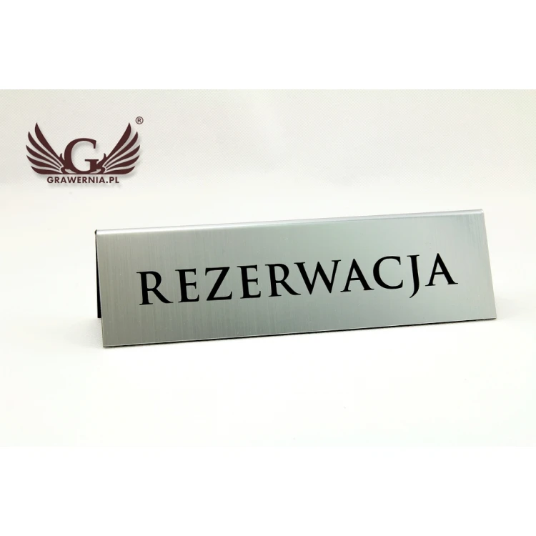 Reservierung - Tischständer 195x55mm SILBER - REZ004