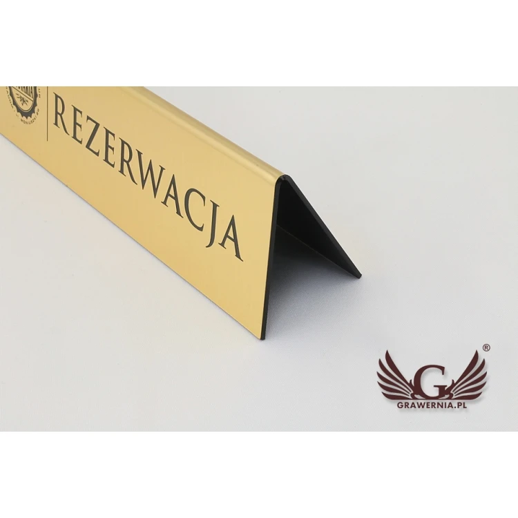 Reservierung - Tischständer 195x55mm GOLD - REZ003