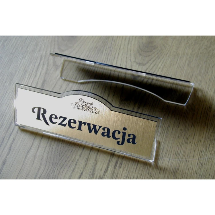 Reservierung - Tischständer 180x67mm GOLD - REZ001