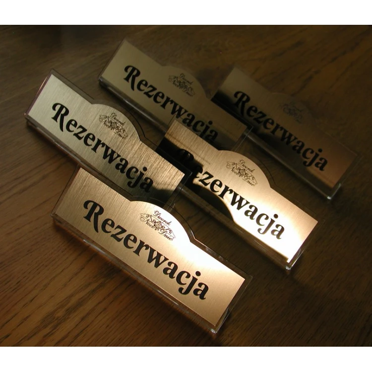 Reservierung - Tischständer 180x67mm GOLD - REZ001
