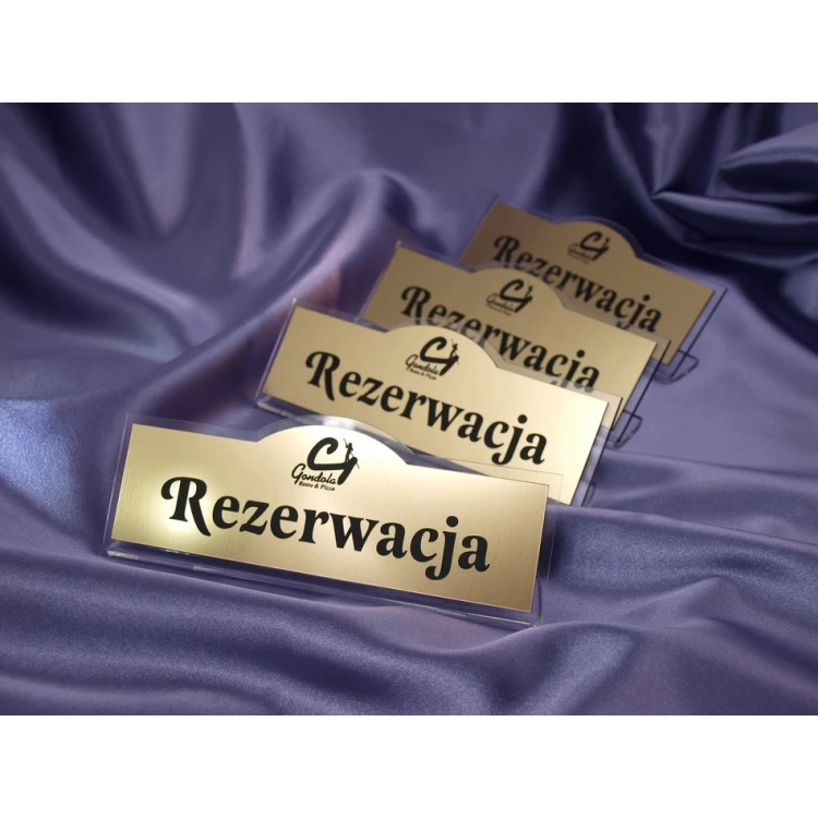 Reservierung - Tischständer 180x67mm GOLD - REZ001