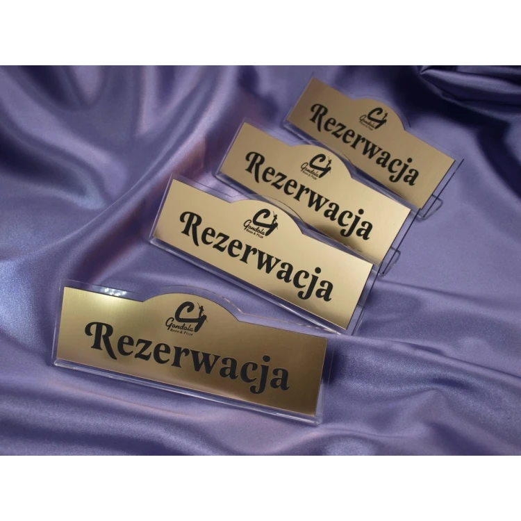 Reservierung - Tischständer 180x67mm GOLD - REZ001