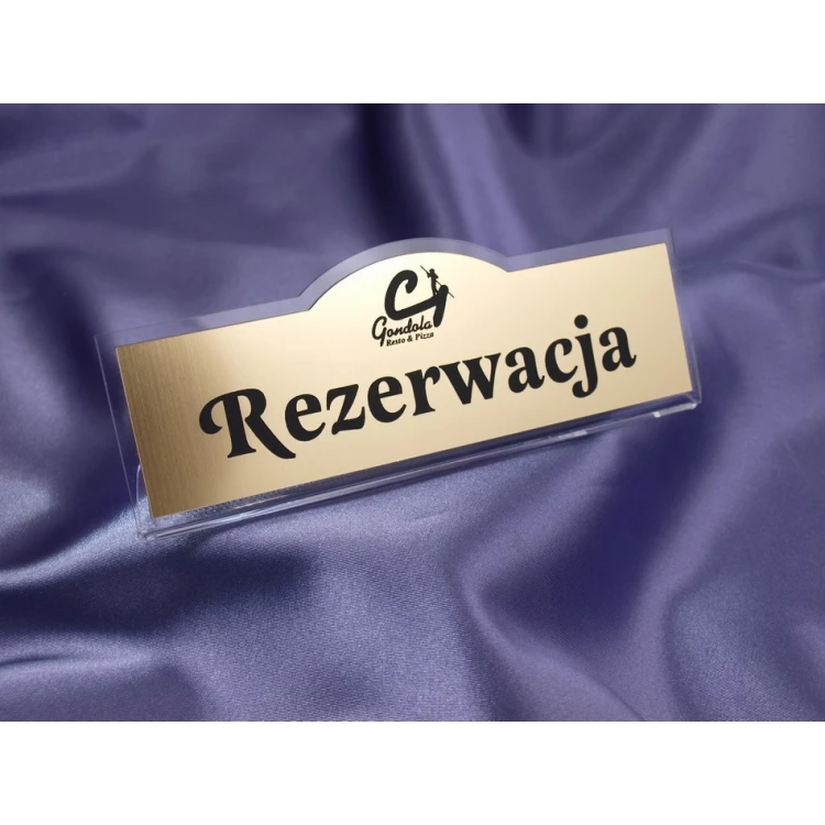Reservierung - Tischständer 180x67mm GOLD - REZ001