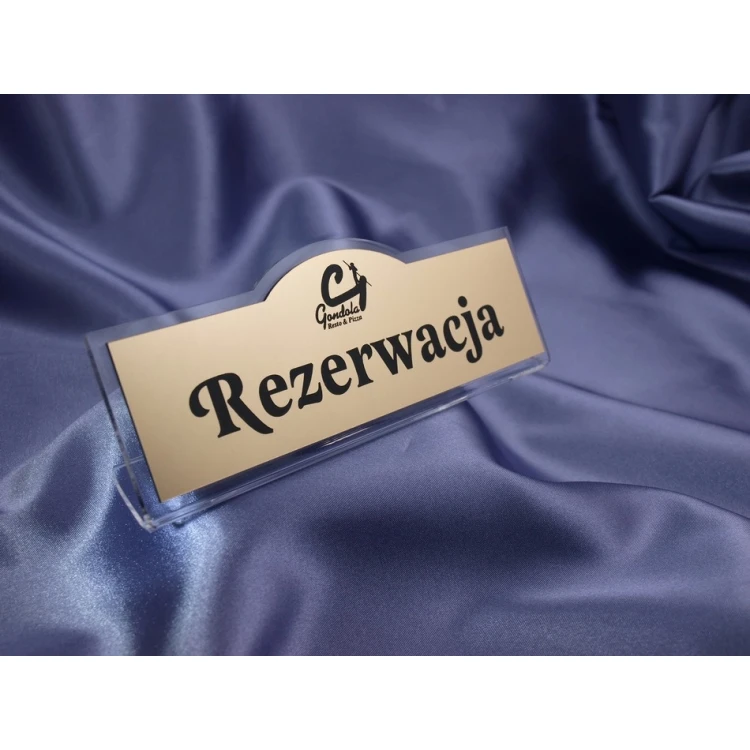 Reservierung - Tischständer 180x67mm GOLD - REZ001