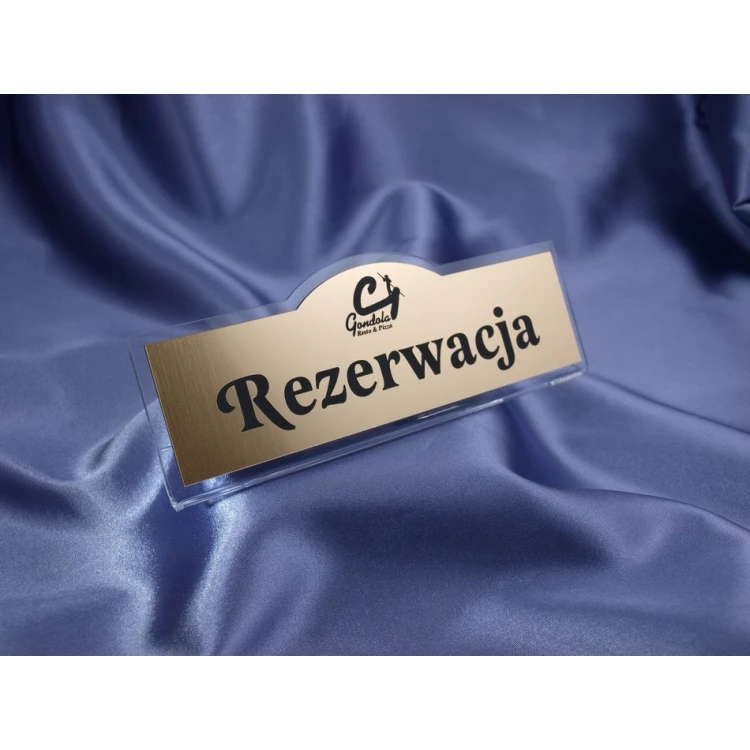 Reservierung - Tischständer 180x67mm GOLD - REZ001