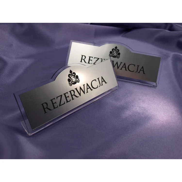 Reservierung - Tischständer 180x67mm SILBER - REZ002
