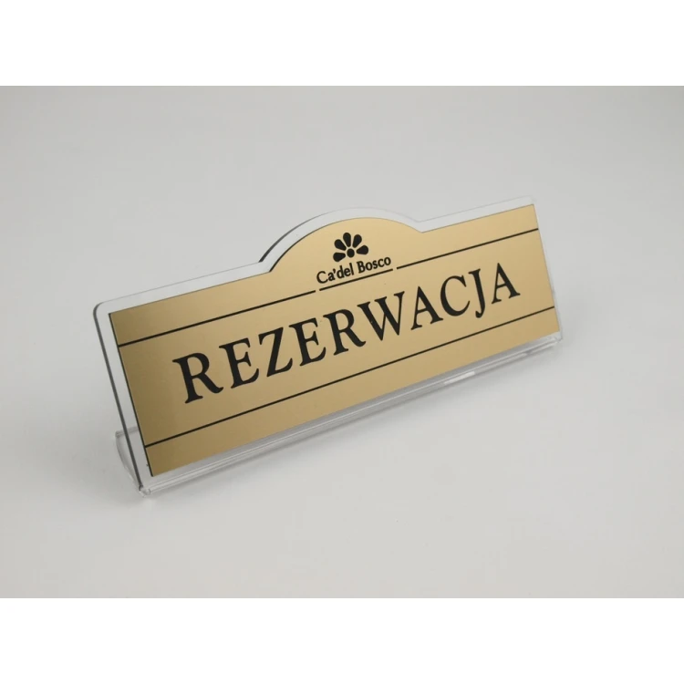 Reservierung - Tischständer 180x67mm GOLD - REZ001