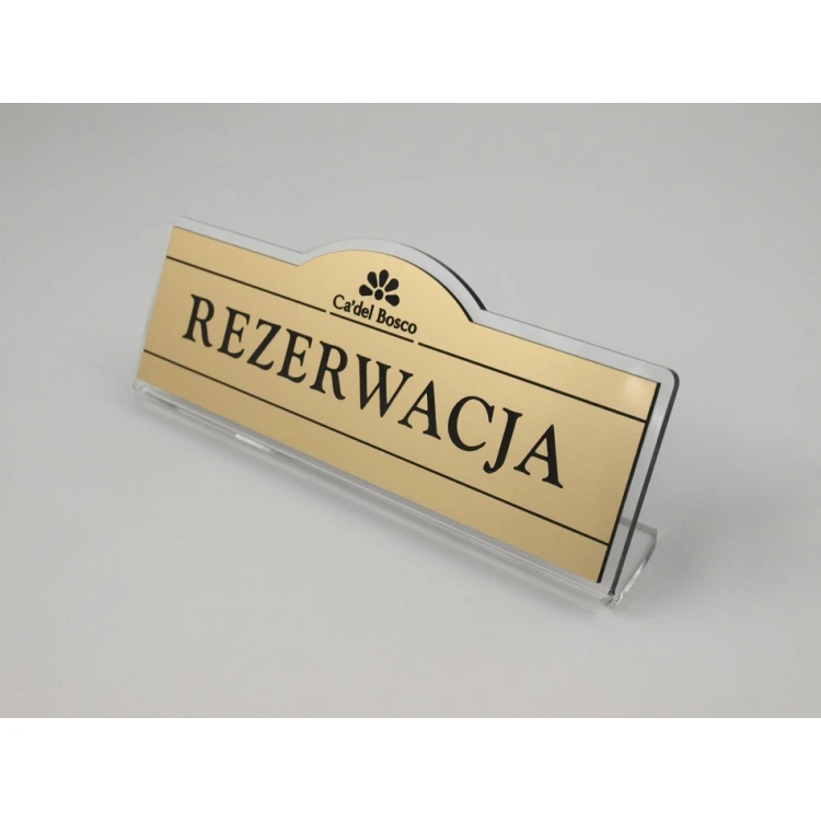 Reservierung - Tischständer 180x67mm GOLD - REZ001