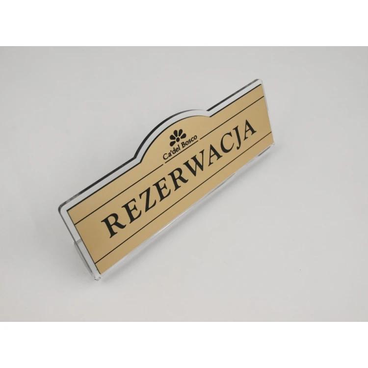 Reservierung - Tischständer 180x67mm GOLD - REZ001