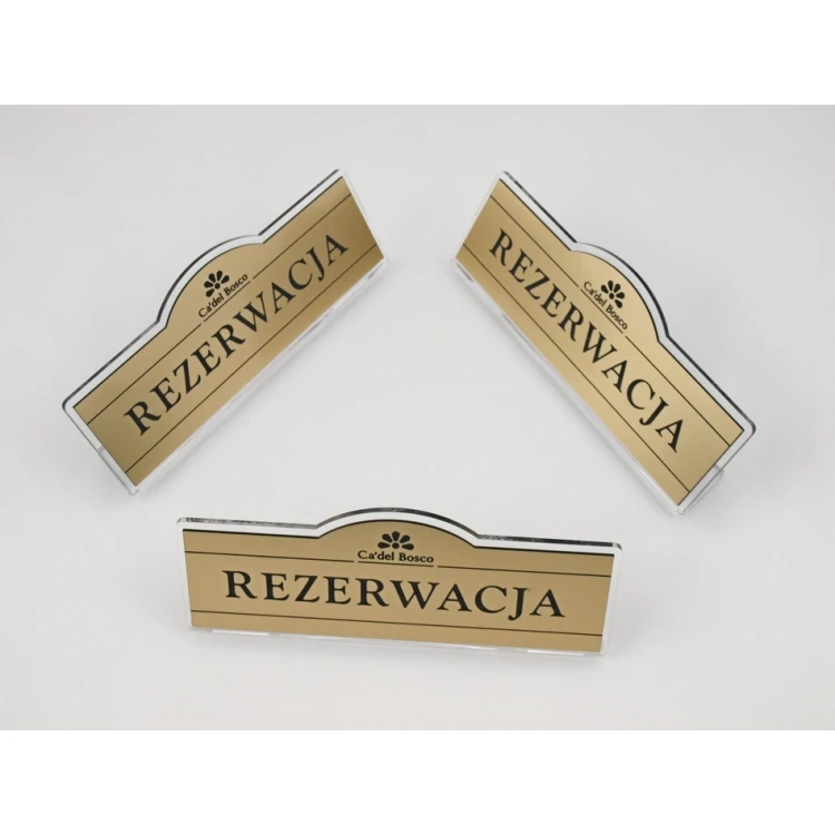 Reservierung - Tischständer 180x67mm GOLD - REZ001