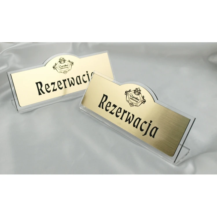 Reservierung - Tischständer 180x67mm GOLD - REZ001