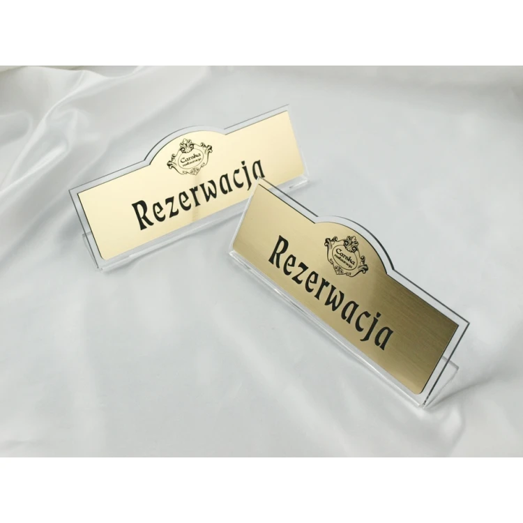 Reservierung - Tischständer 180x67mm GOLD - REZ001