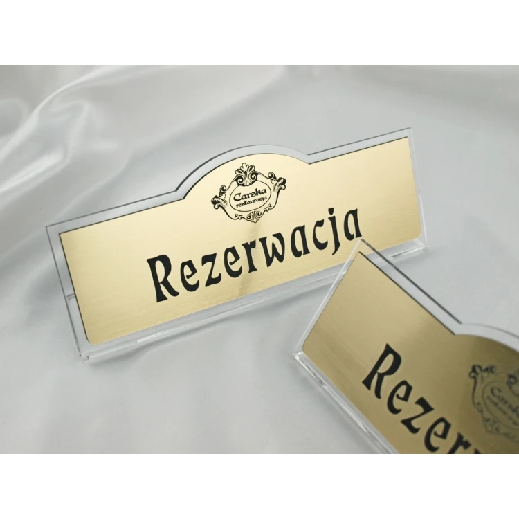 Reservierung - Tischständer 180x67mm GOLD - REZ001
