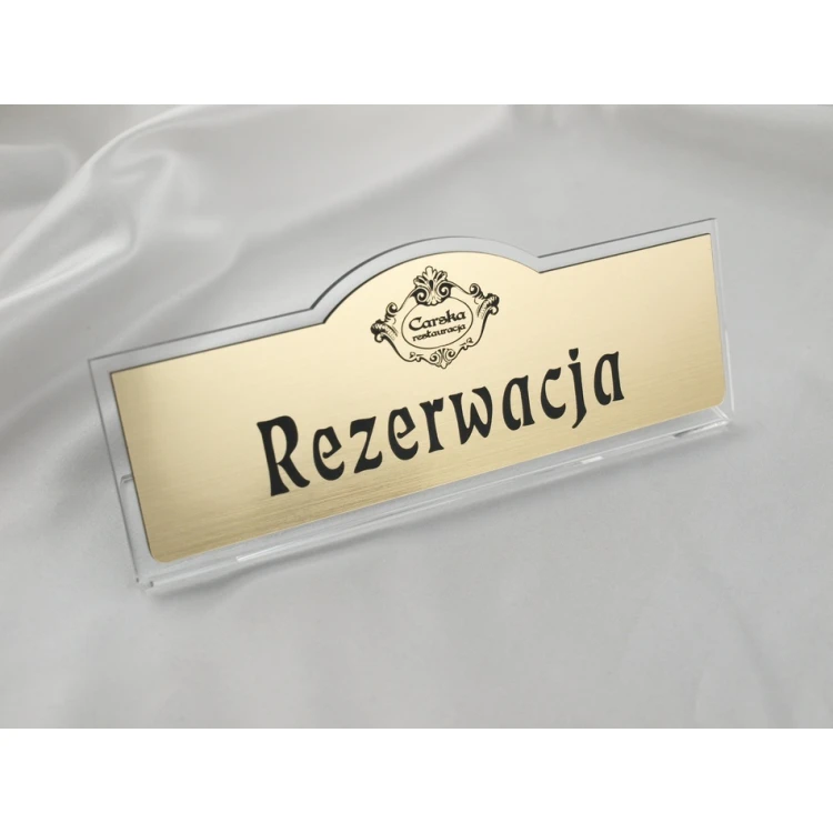 Reservierung - Tischständer 180x67mm GOLD - REZ001