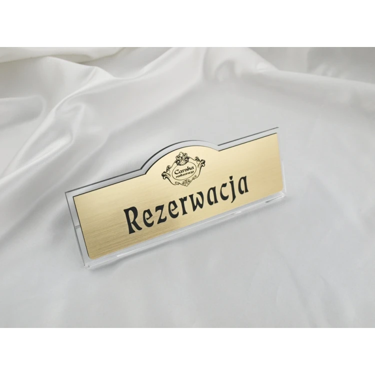 Reservierung - Tischständer 180x67mm GOLD - REZ001