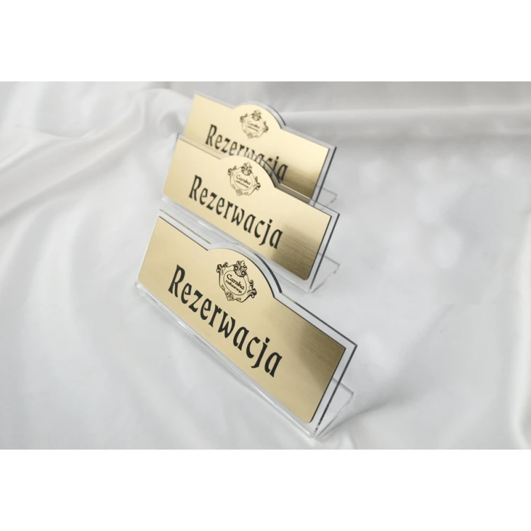 Reservierung - Tischständer 180x67mm GOLD - REZ001