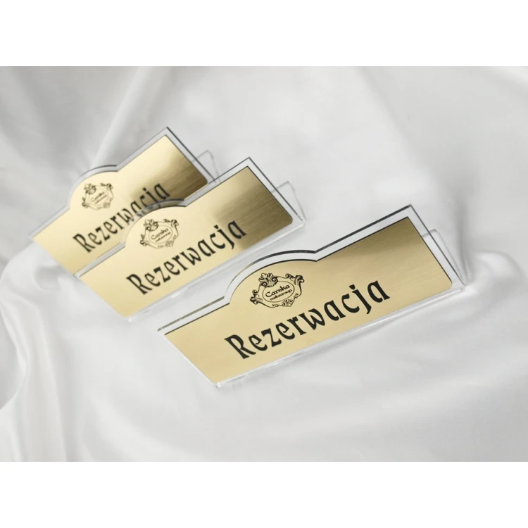 Reservierung - Tischständer 180x67mm GOLD - REZ001