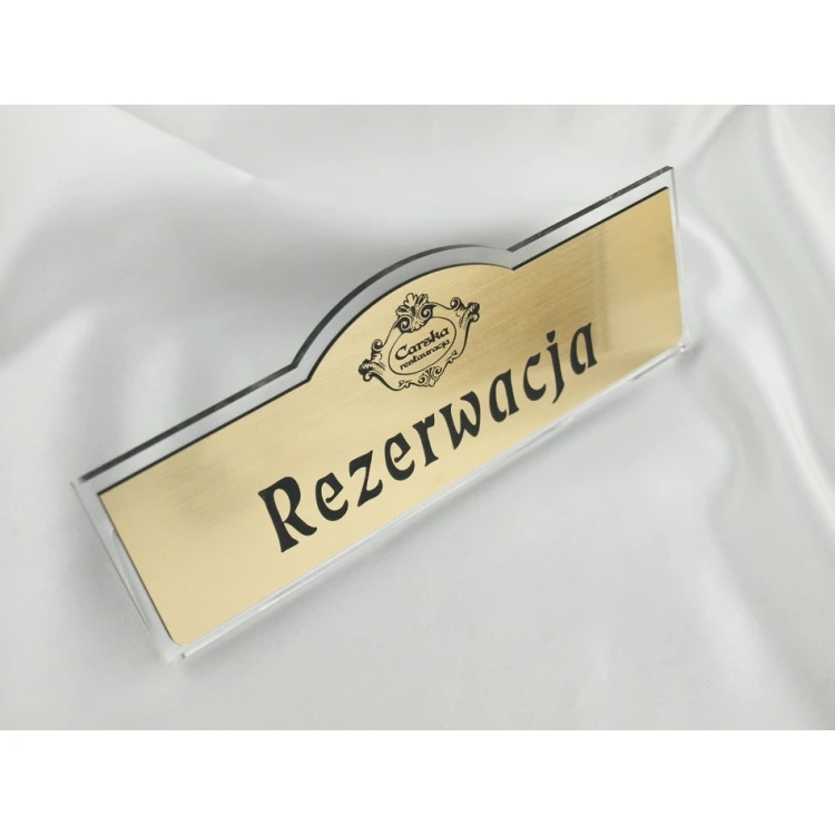 Reservierung - Tischständer 180x67mm GOLD - REZ001