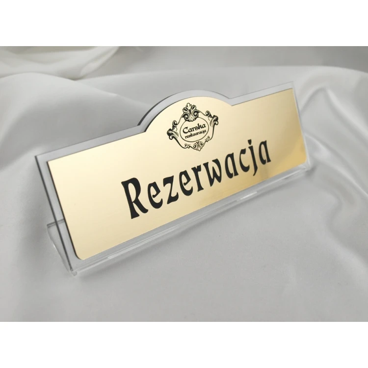 Reservierung - Tischständer 180x67mm GOLD - REZ001