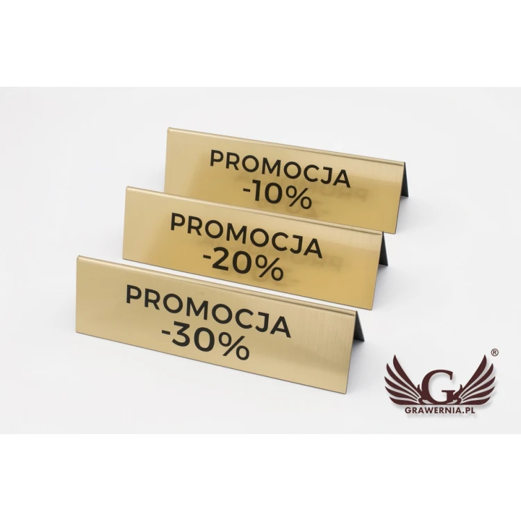 Reservierung - Tischständer 195x55mm GOLD - REZ003